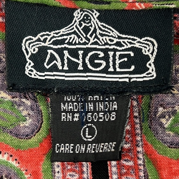 Angie Women's Red Purple Kimono Throw - Picture 3 of 7